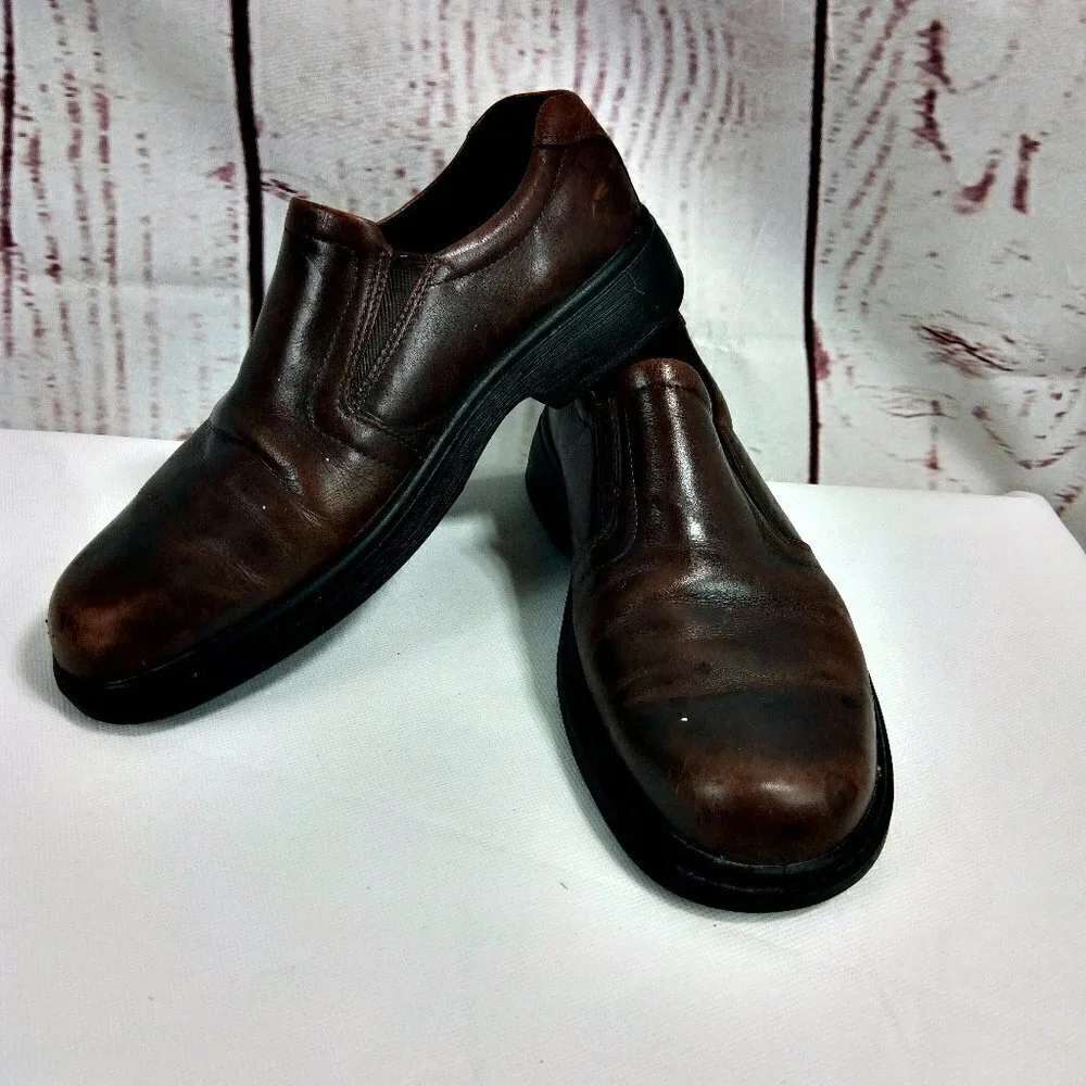 Ecco Shock Point Brown Slip On Loafer Dress Shoes US 9-9.5 EU 43